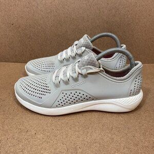 Crocs Womens LiteRide Pacer Gray Comfort Sneakers Size W9 Casual Shoes